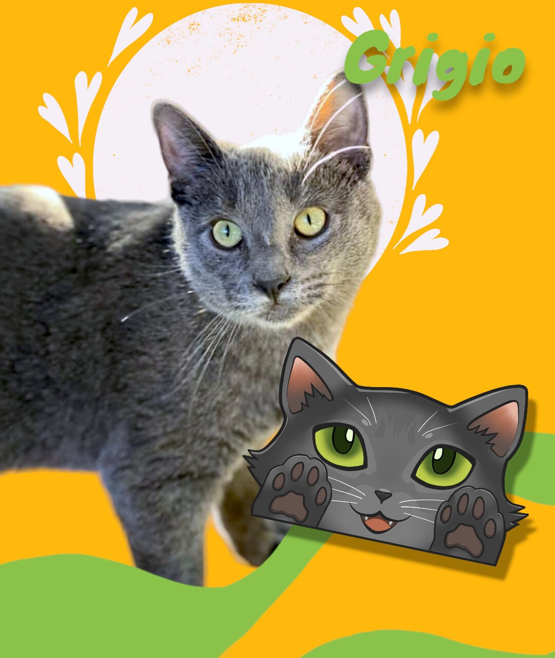 Custom Cat-Window-Peeker Custom Cat Peeking Sticker |Custom Cat Face Paws Sticker| 5.5"x3.5" 5.5"x2.84" 2"x1.05" 2"x1.30"