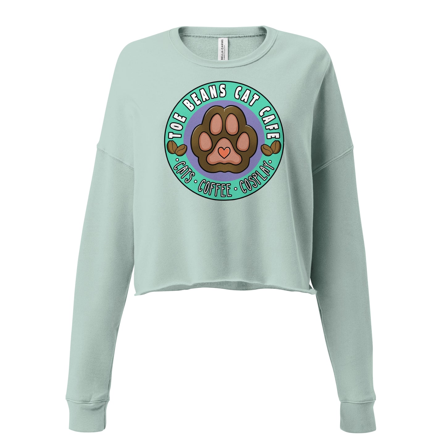 Toe Beans Cat Cafe Cropped Crewneck Sweater
