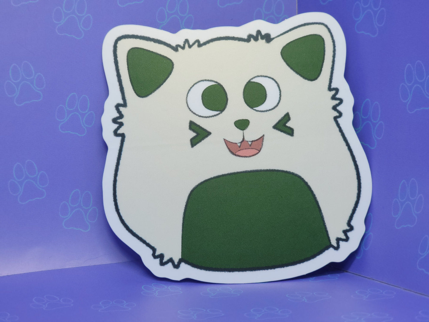 Cat-Cute-Matte Onyagiri - Rice Ball - Kawaii Onigiri Cat Face Sticker |Cat Expressions Funny Sticker Matte| 3"x3"