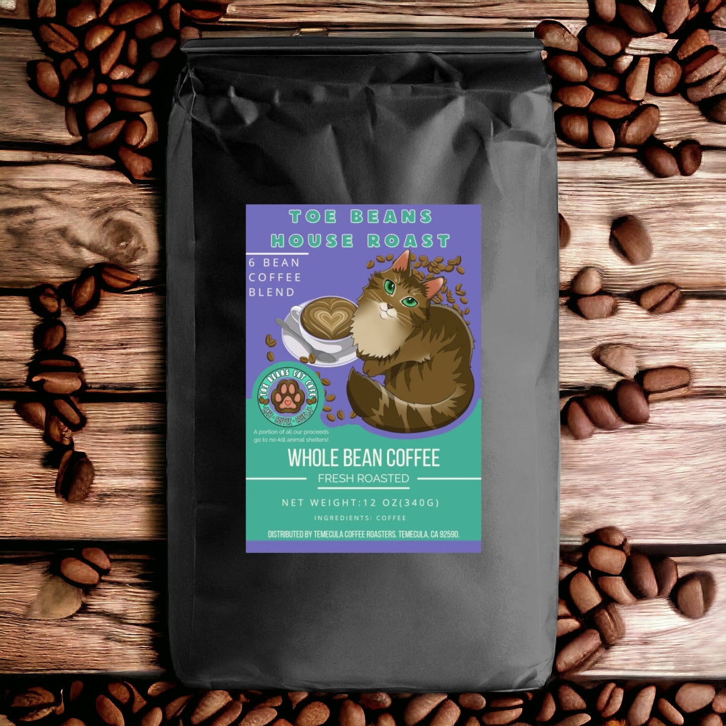 Toe Beans House Roast Whole Bean Coffee