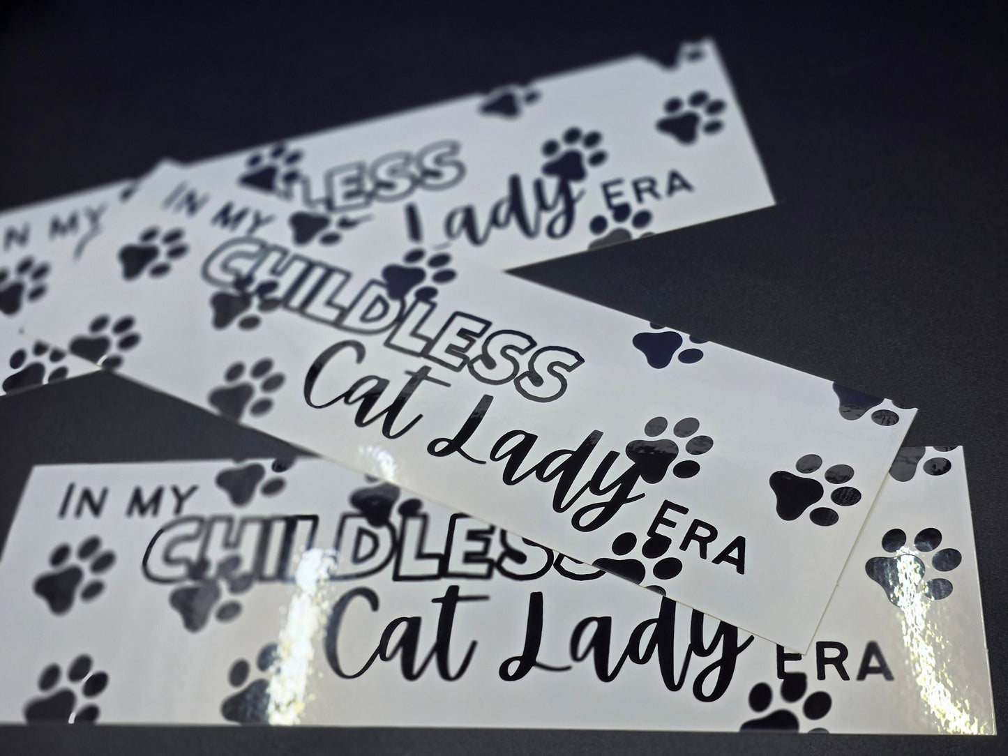 Childless Cat Lady Bumper Sticker - In My Childless Cat Lady Era - Eras Car Sticker 3" x 10"