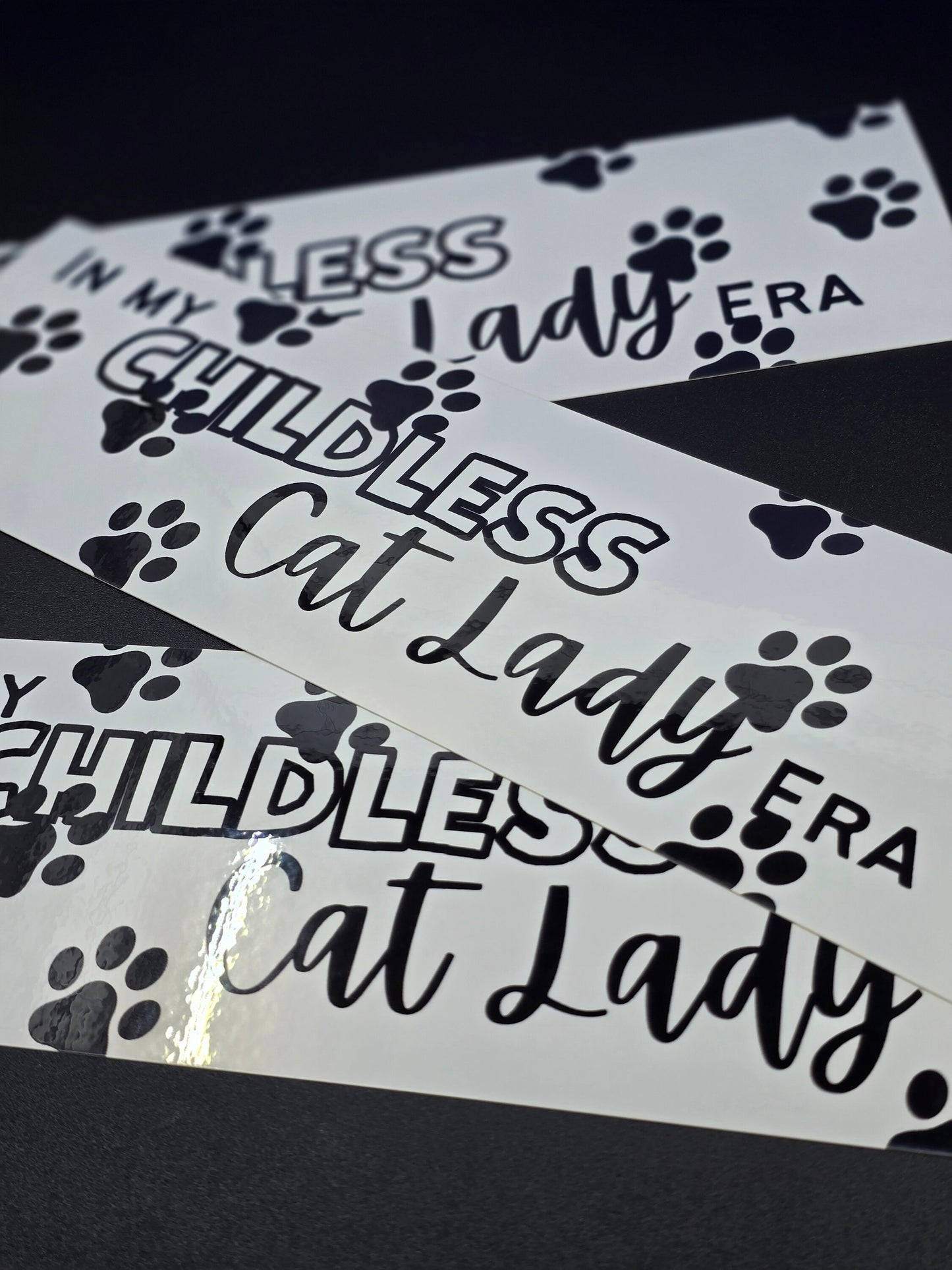 Childless Cat Lady Bumper Sticker - In My Childless Cat Lady Era - Eras Car Sticker 3" x 10"