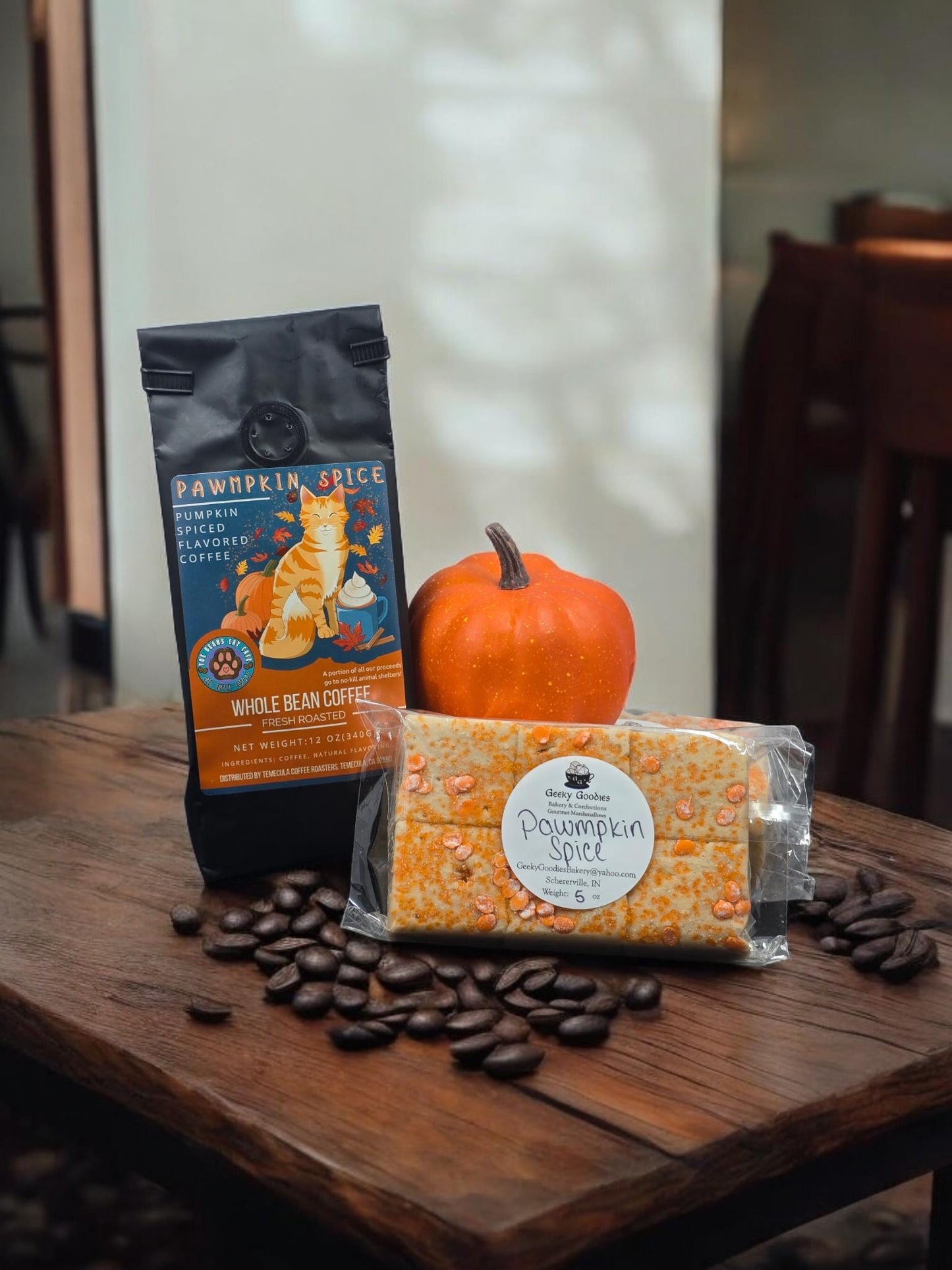 Pawmpkin Spice Marshmallows - 6 Pack Pumpkin Spice Coffee Marshmallow - Gourmet Coffee Infused Marshmallows