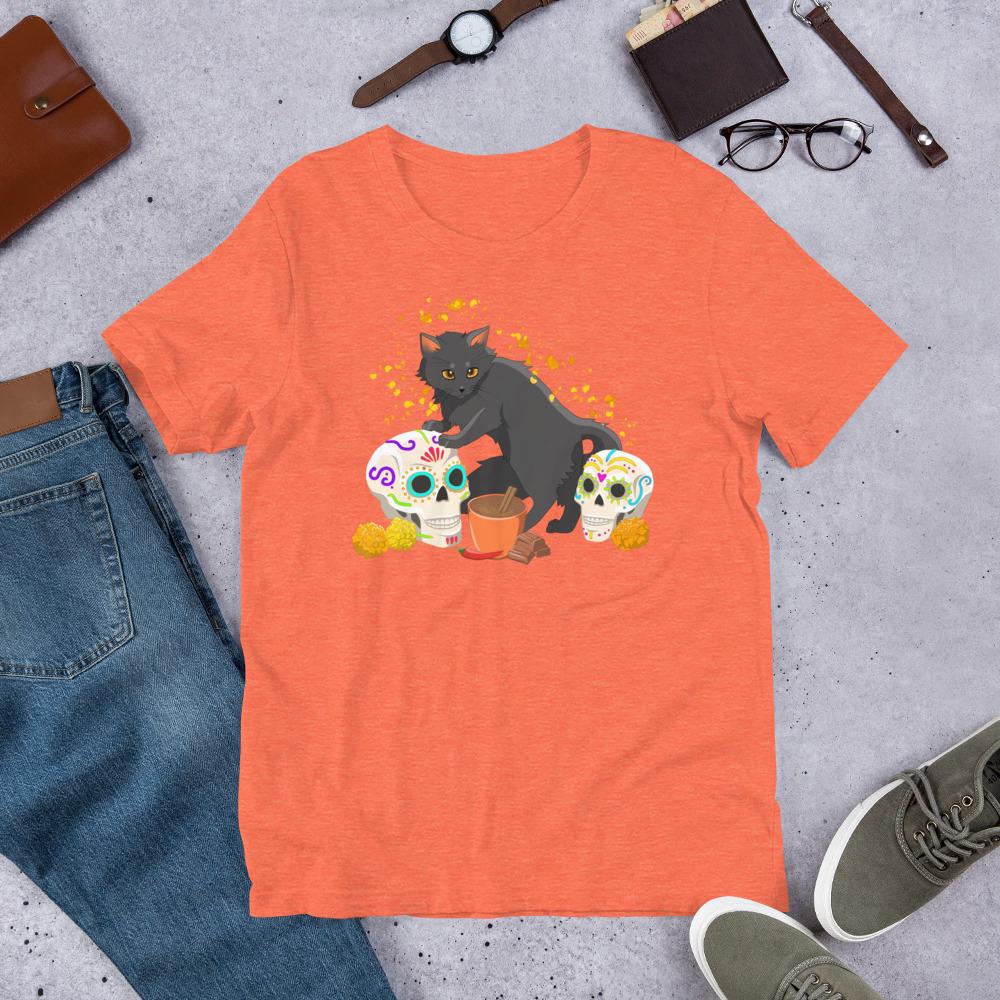 Dia de los Meowtos T-Shirt | Soft Short Sleeve Shirt | S-2XL Unisex t-shirt
