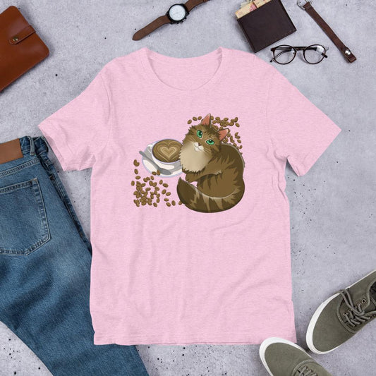 Catpurrccino T-Shirt | Soft Short Sleeve Shirt | S-3XL