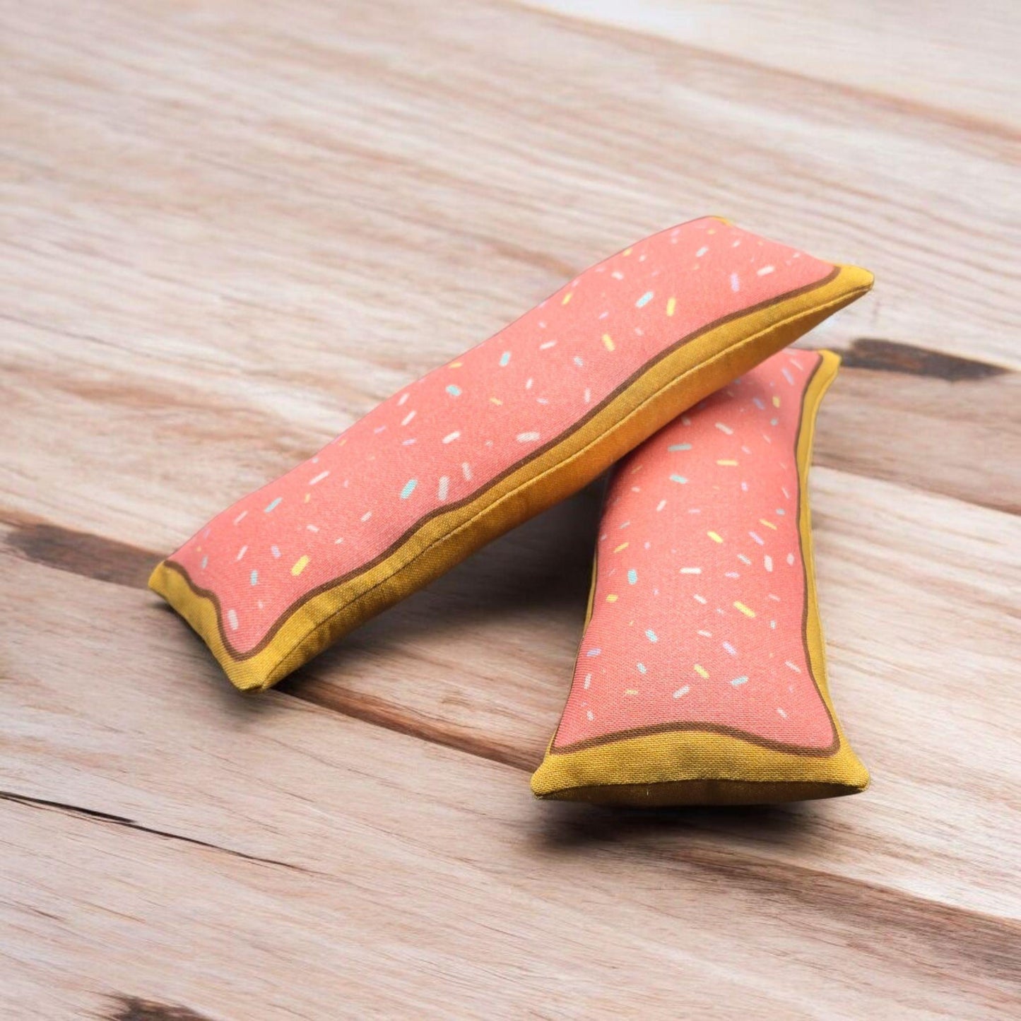 Catnip Filled Kick Stick - 1 Long John Doughnut Cat Toy 2.5" x 6.5"
