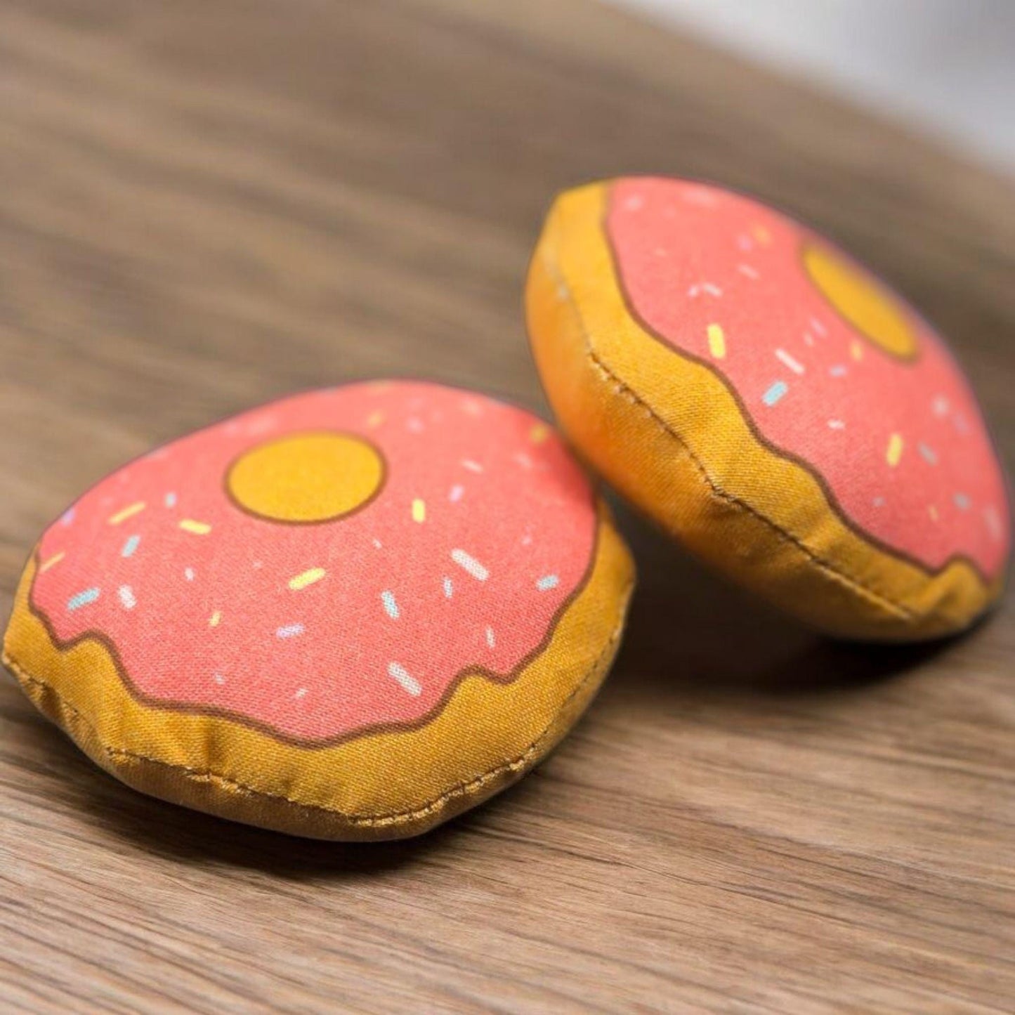 Catnip Filled Doughnut Cat Toy 3" x 3"