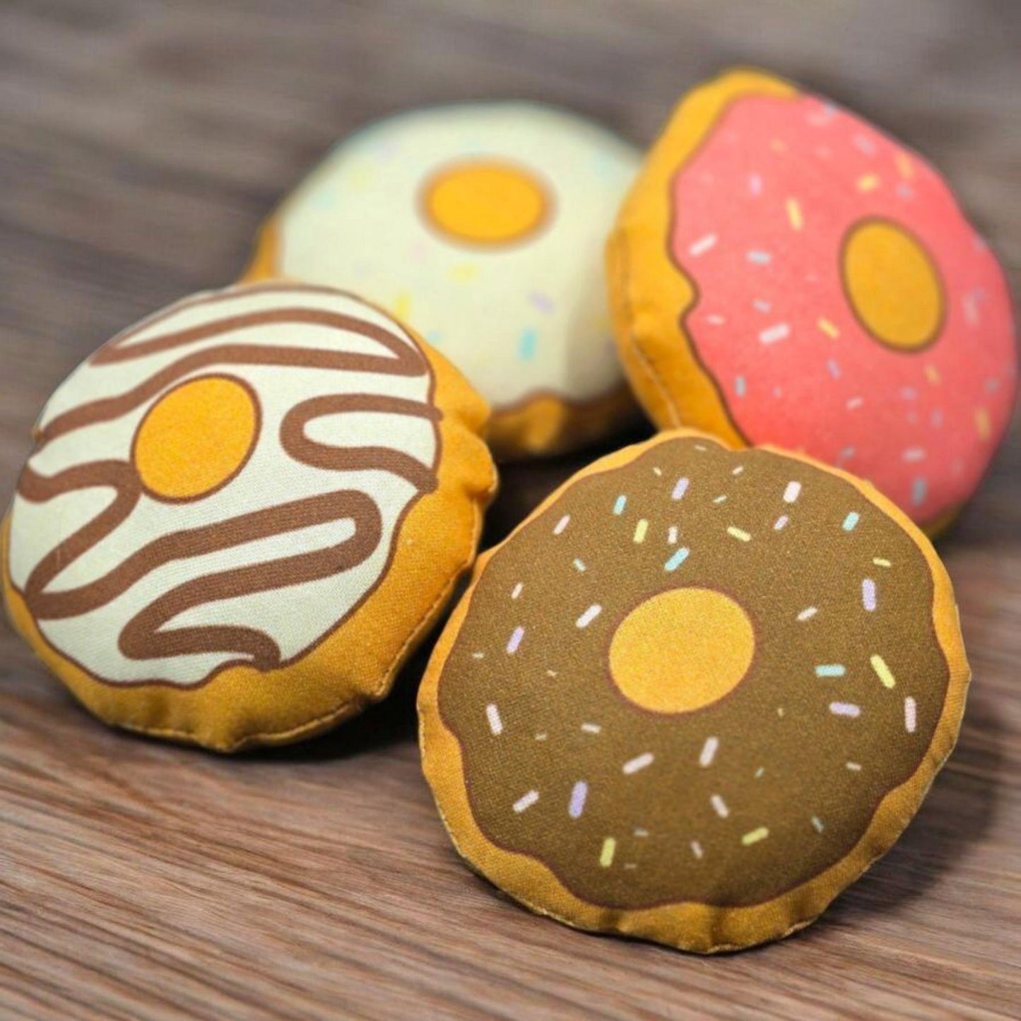 Catnip Filled Doughnut Cat Toy 3" x 3"
