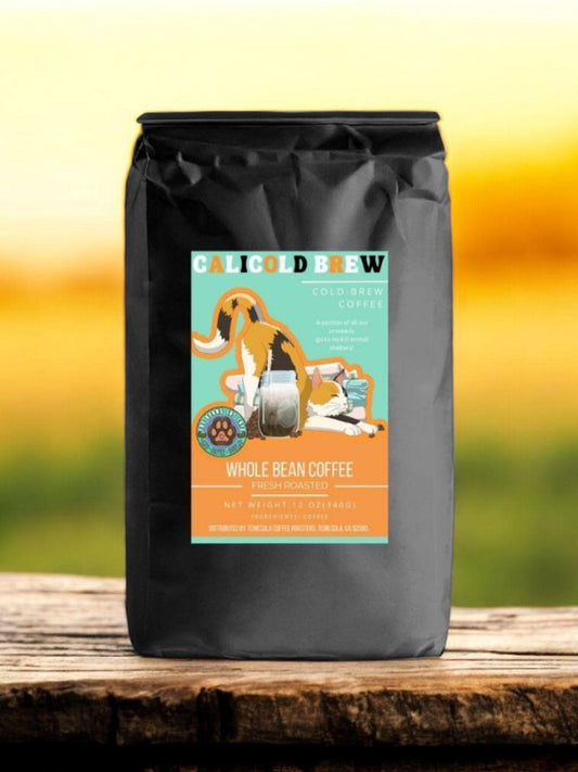 Calicold Brew Coffee Whole Bean Cold Brew - Nitro - Medium Roast Single Origin Coffee 12 oz.