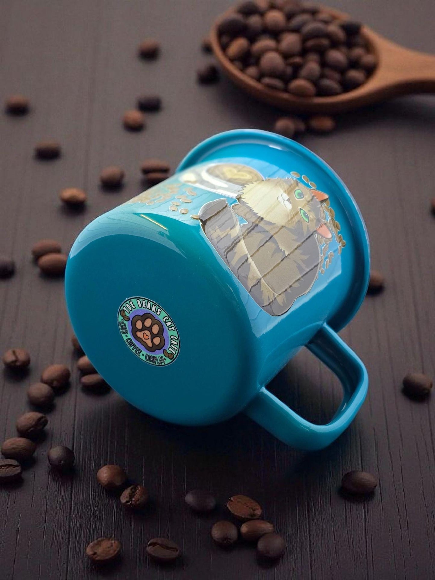 Cat-Mug-Enamel | Toe Beans House Roast | Campfire Mug 12 oz.