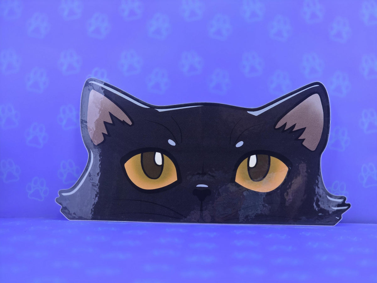 Cat-Window-Peeker Persian Cat Peeking Sticker |Cat Face| 5.82"x2.84"