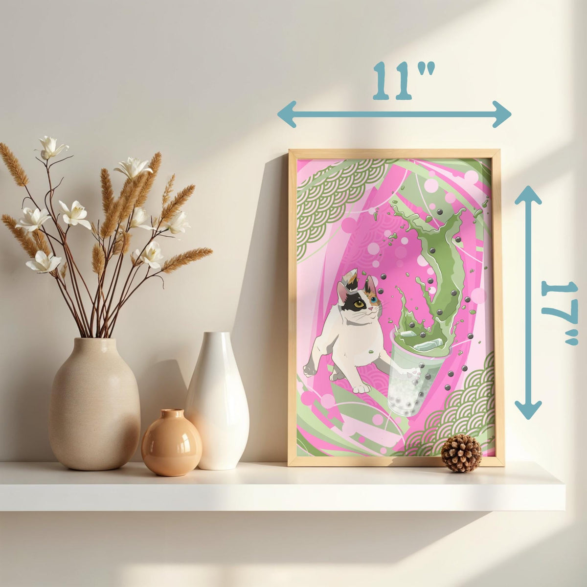Meowtcha Art Print - Cat Lover Art Gift - 11" x 17" 4" x 6"