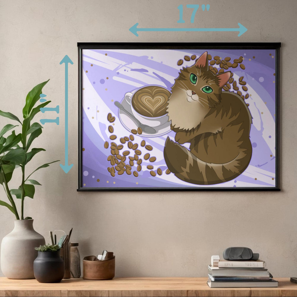 Toe Beans House Roast Art Print - Cat Lover Art Gift - 11" x 17" 4" x 6"
