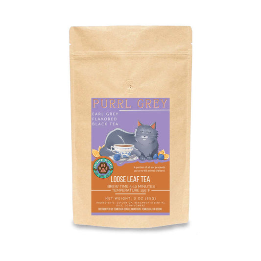 Purrl Grey - Earl Grey Flavored Black Tea - Loose Leaf Tea 3 oz.