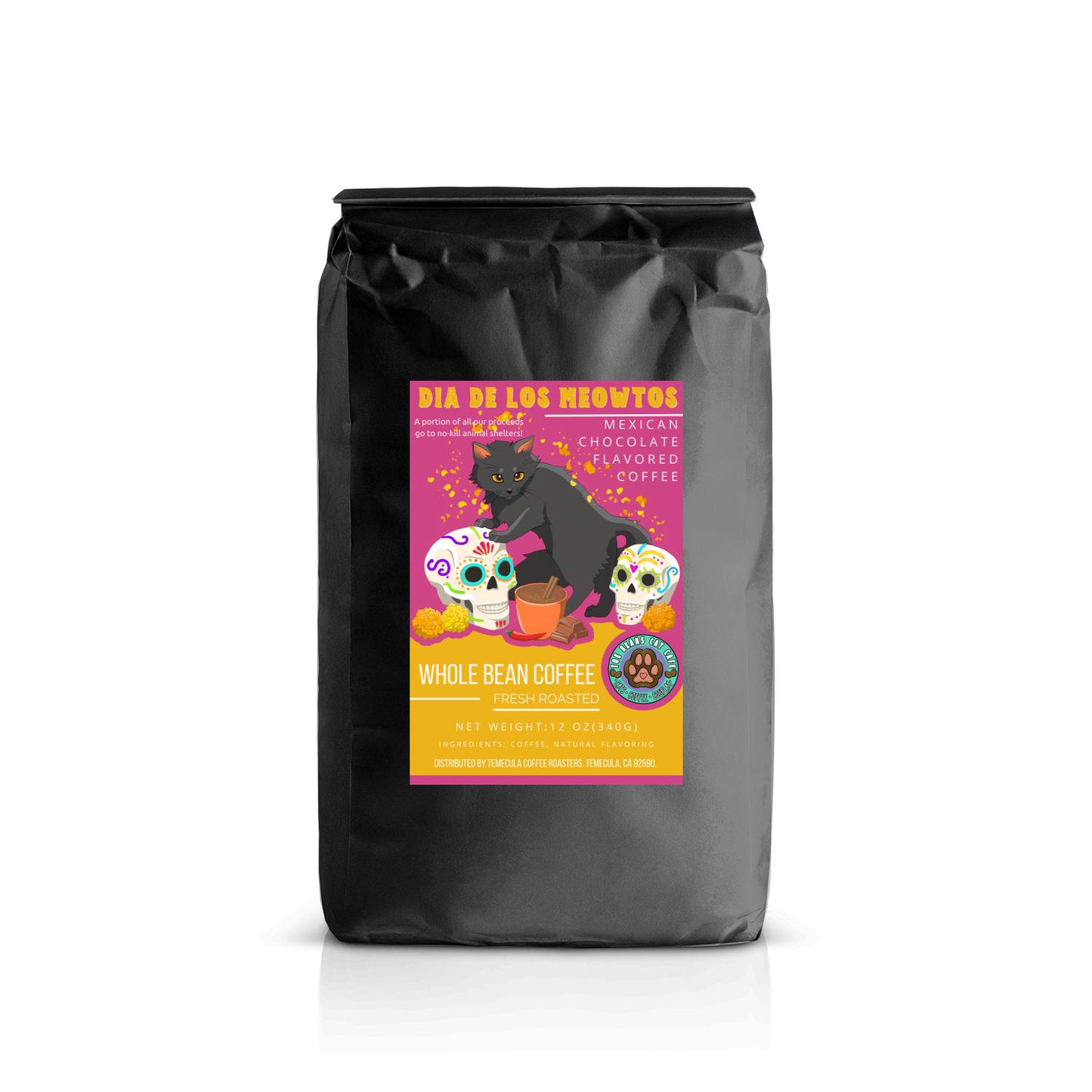 Dia de Los Meowtos Whole Bean 12 oz. Fresh Roasted Coffee