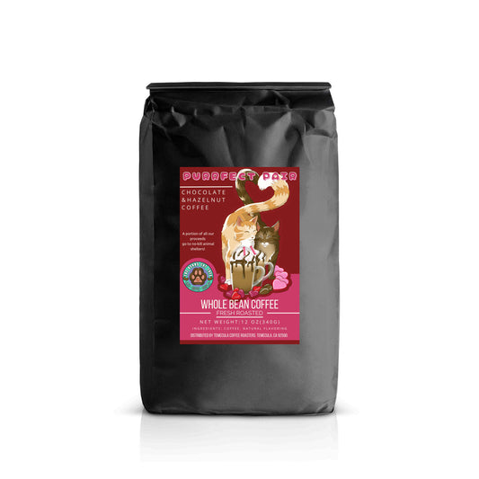 Purrfect Pair - Chocolate Hazelnut Whole Bean Coffee - 12 oz.