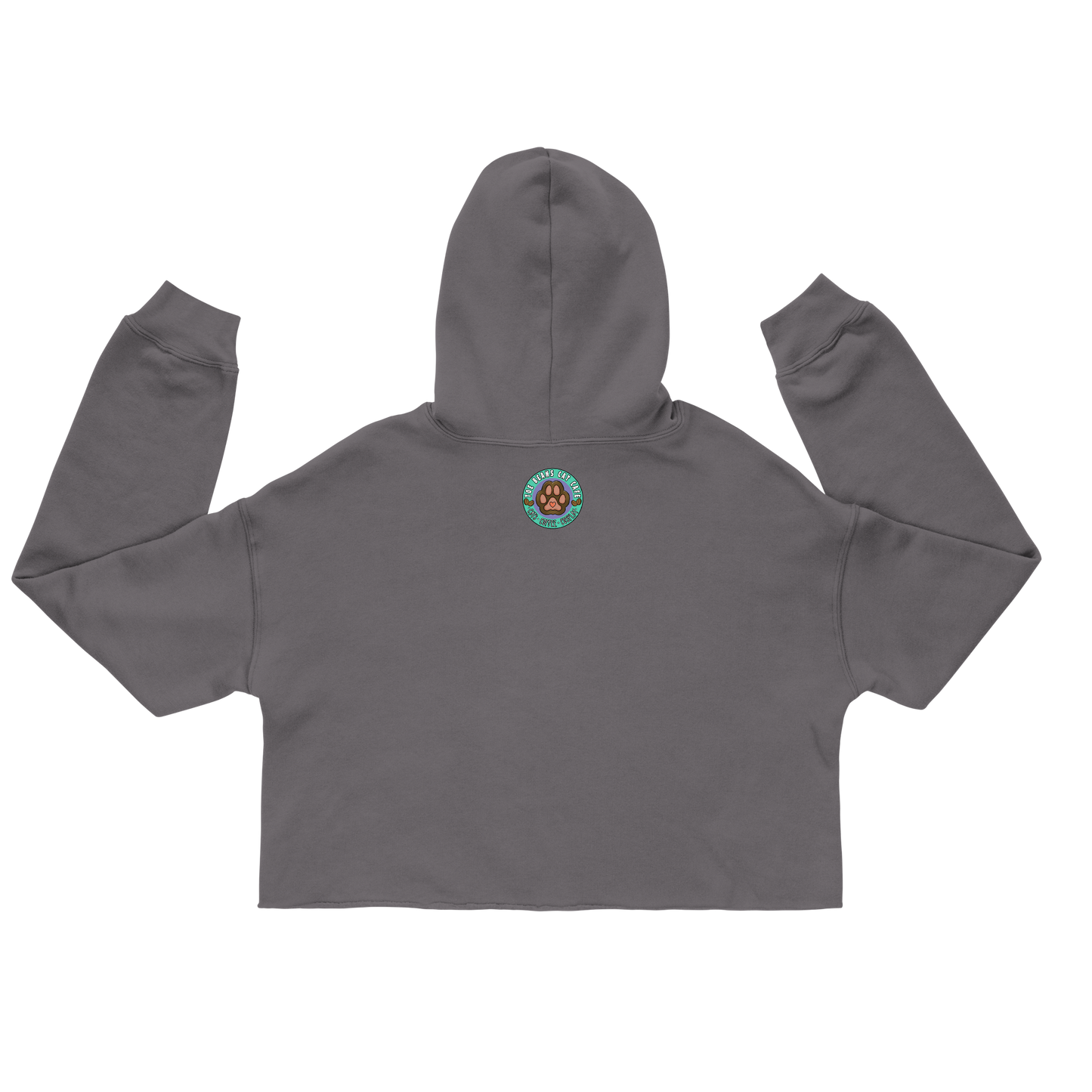Cats. Coffee. Cosplay. Crop Hoodie Long - Sleeve Unisex Cropped Hoodie Cat-Cute-Vector | Cat Shirt White | Size S - 2XL