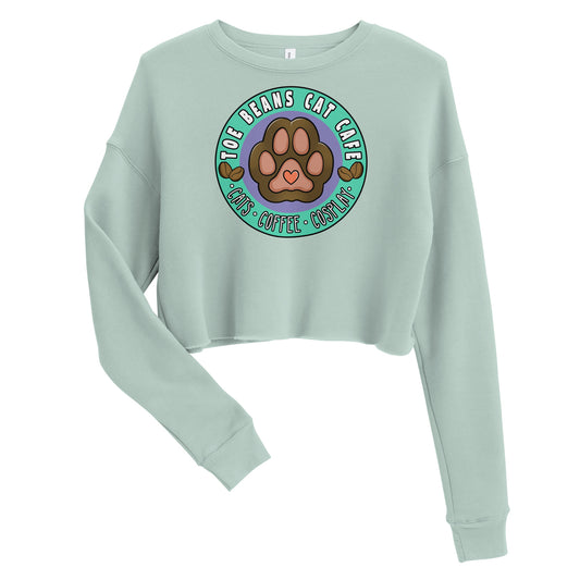Toe Beans Cat Cafe Cropped Crewneck Sweater