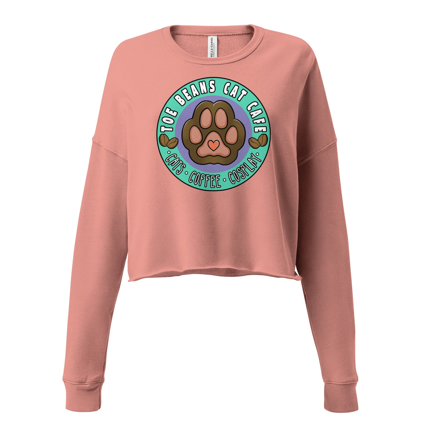 Toe Beans Cat Cafe Cropped Crewneck Sweater
