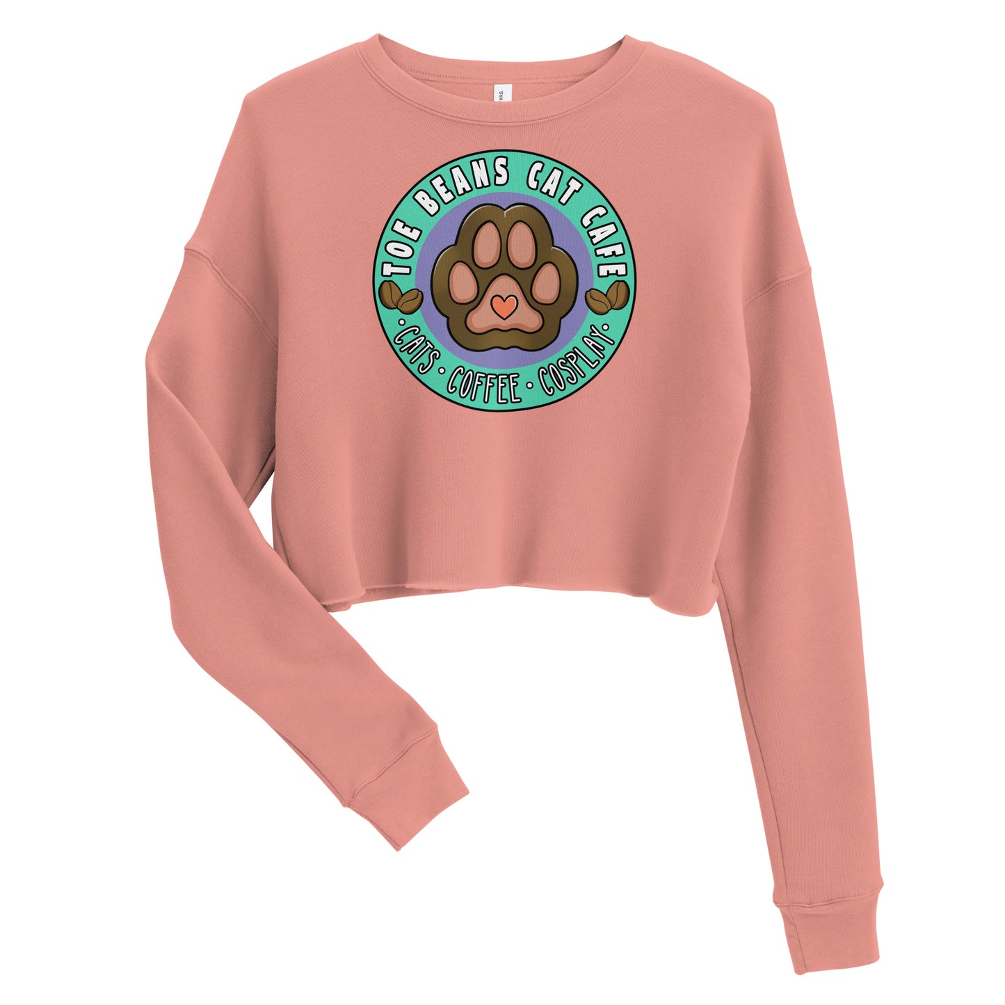 Toe Beans Cat Cafe Cropped Crewneck Sweater