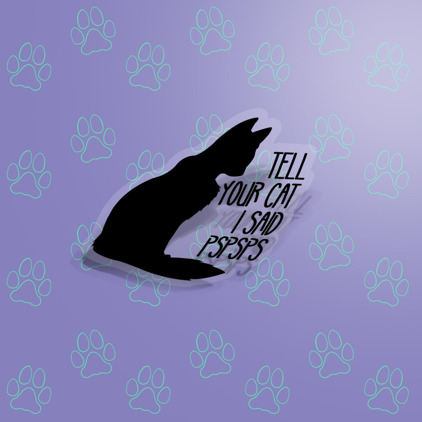 Cat-Cute-Clear-Funny-Quote-Vector Cute Clear Cat Sticker Cat Coffee Cosplay | Cat Sticker Clear | 3.75"x4"