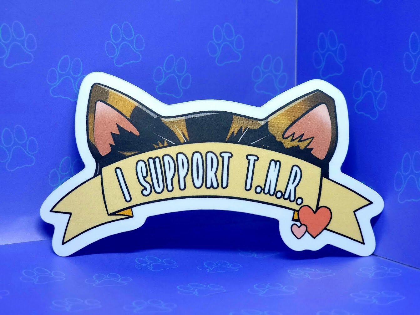 Cat-Cute-Matte Sticker - Trap Neuter Return - TNR Support - Snip 'Em and Tip 'Em - No Balls No Brawls - Show Me Your Tips - 3.65"x2"
