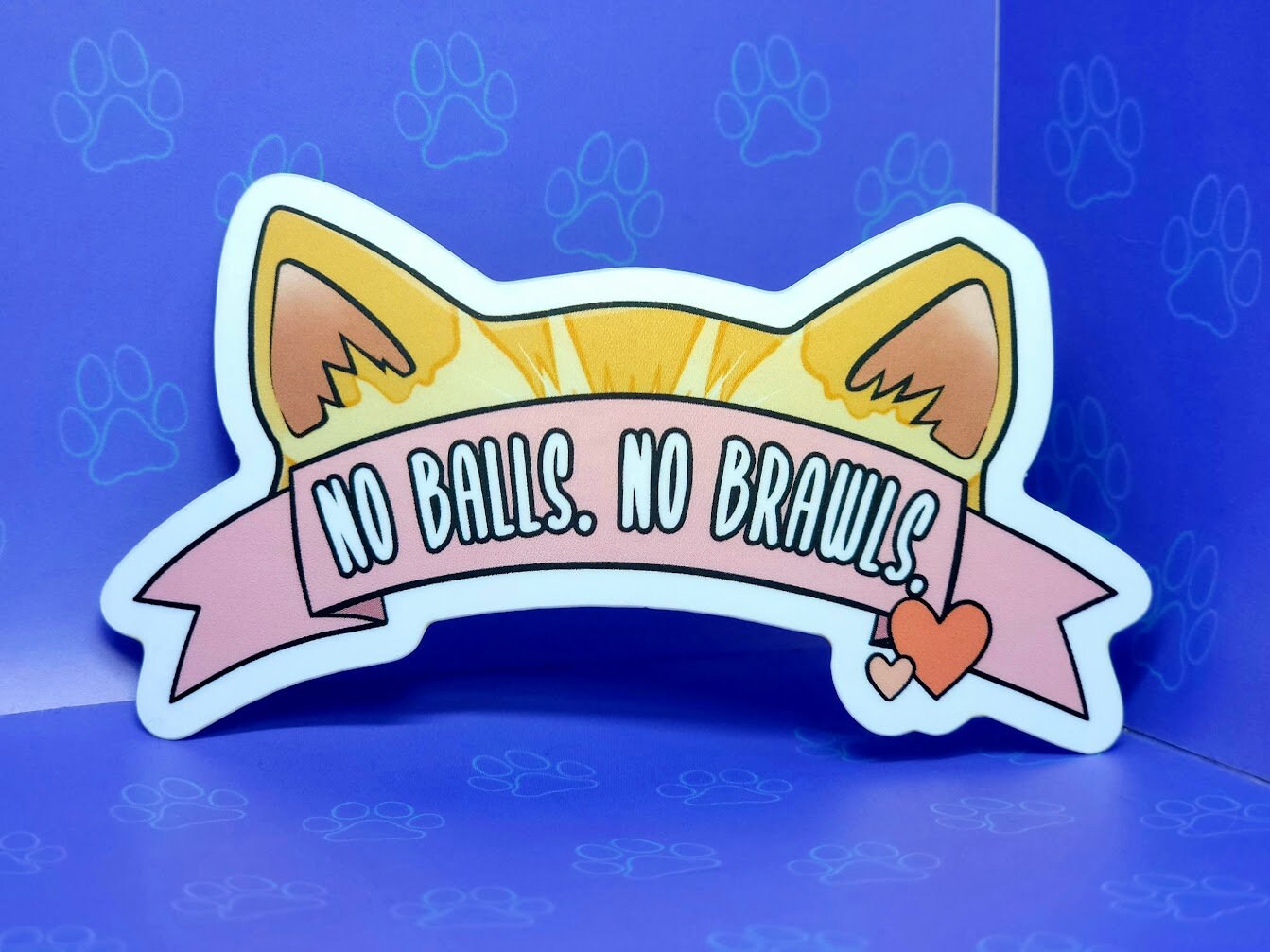 Cat-Cute-Matte Sticker - Trap Neuter Return - TNR Support - Snip 'Em and Tip 'Em - No Balls No Brawls - Show Me Your Tips - 3.65"x2"