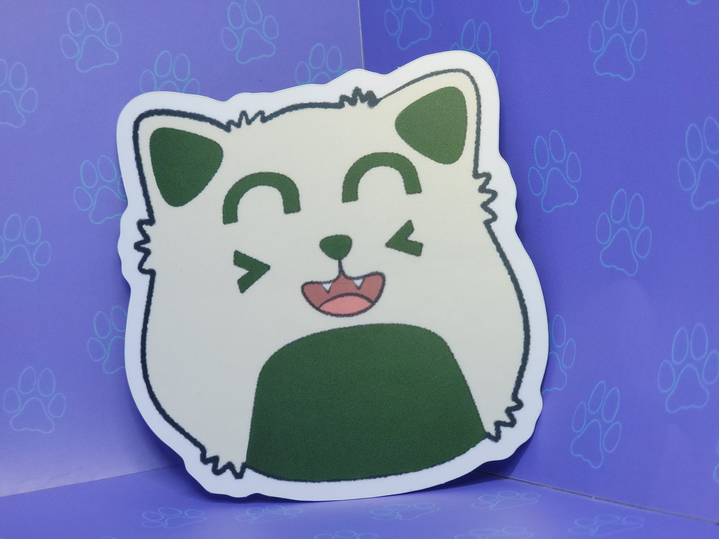 Cat-Cute-Matte Onyagiri - Rice Ball - Kawaii Onigiri Cat Face Sticker |Cat Expressions Funny Sticker Matte| 3"x3"