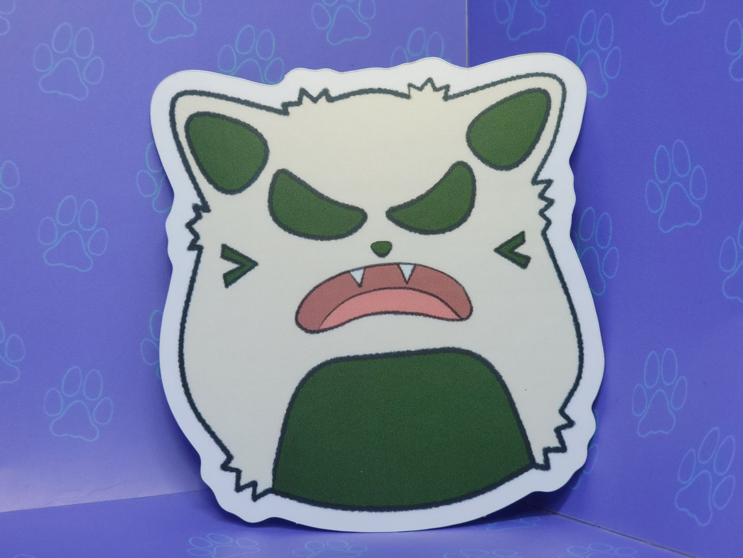 Cat-Cute-Matte Onyagiri - Rice Ball - Kawaii Onigiri Cat Face Sticker |Cat Expressions Funny Sticker Matte| 3"x3"