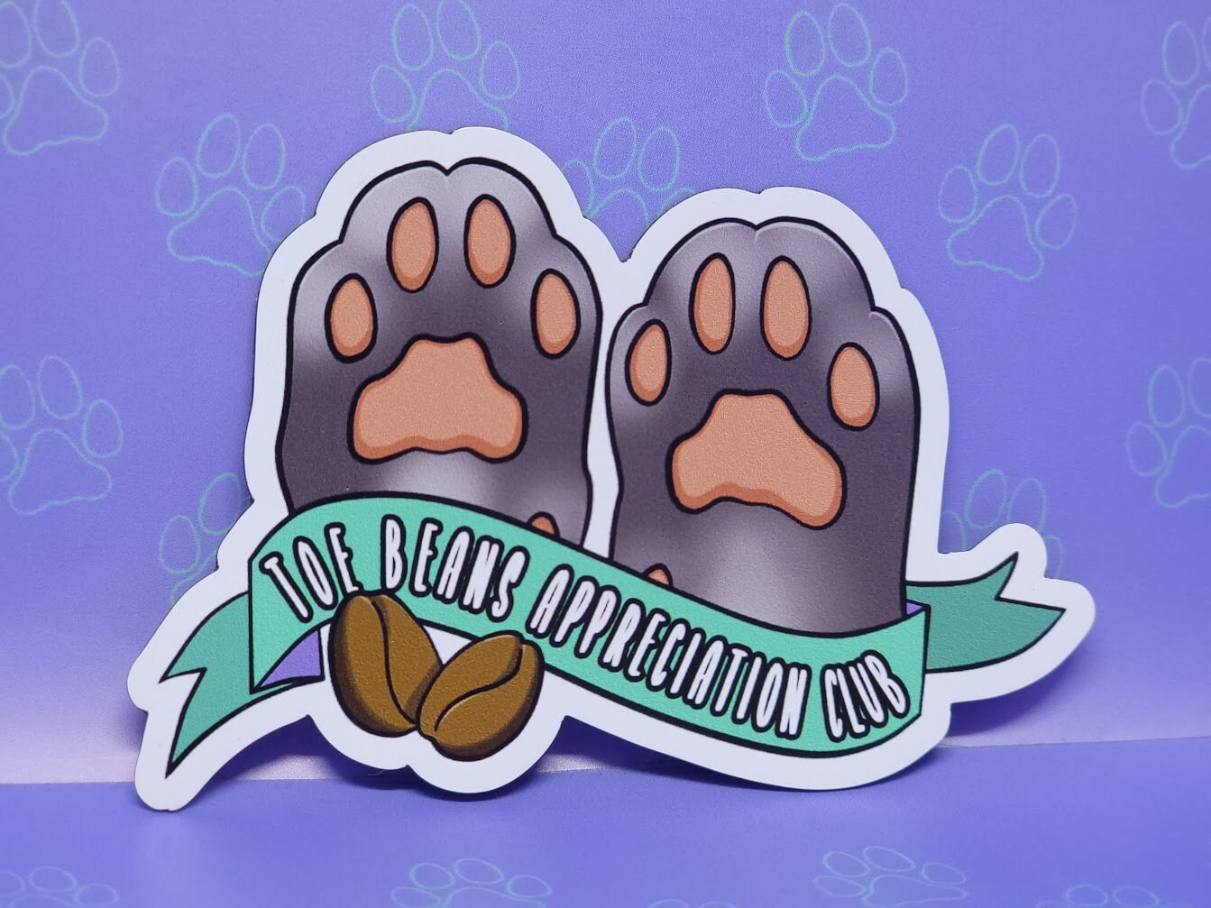 Cat-Cute Toe Beans Appreciation Club Flexible Magnet |Cat Fridge Magnet| 3"x2"