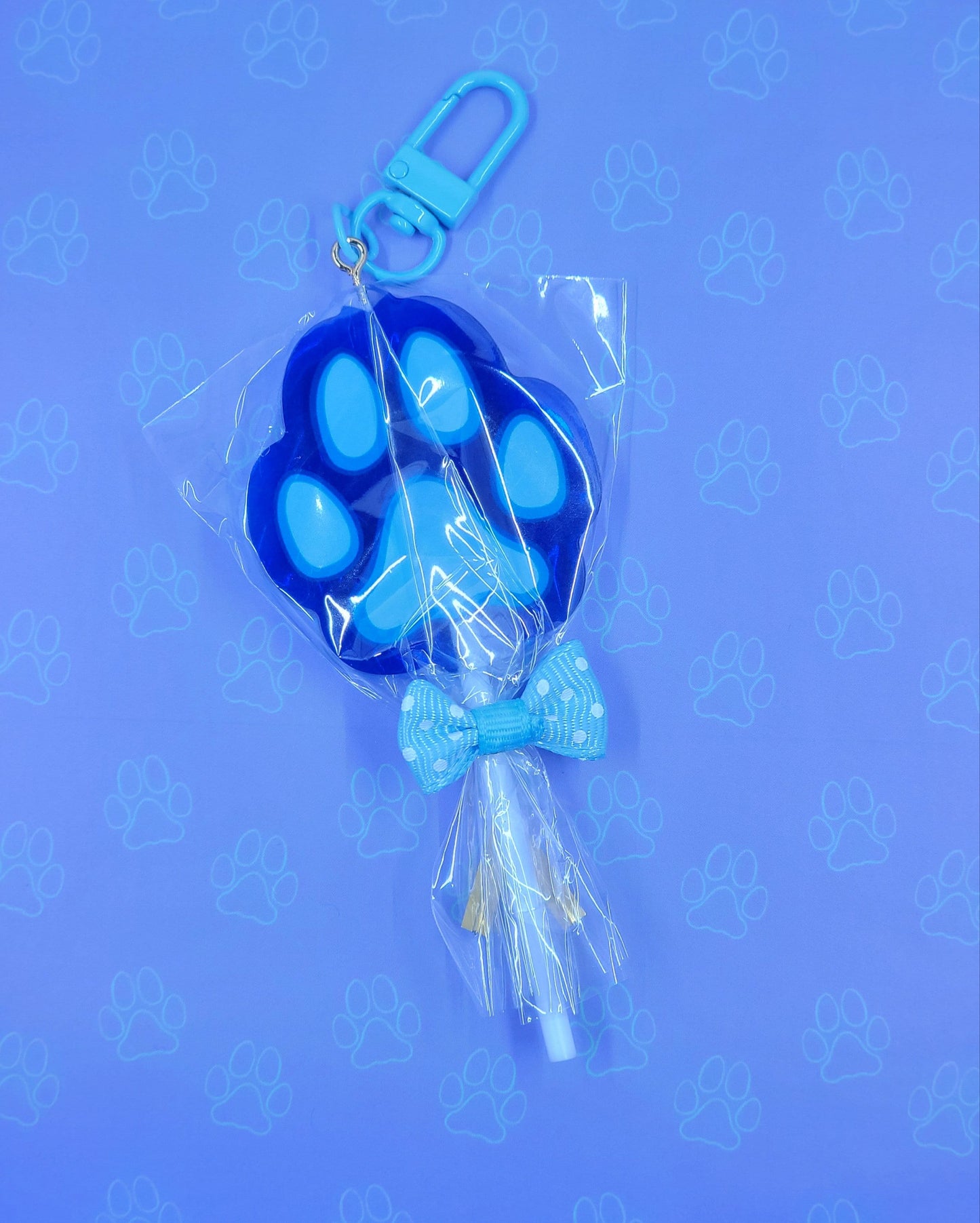 ToeBeans CatCafe Lollipop-Paw-LolliPaw-Keychains - Cat Paw Charms - Cat Keychain - Acrylic Candy Keychain - 1.75" x 4"