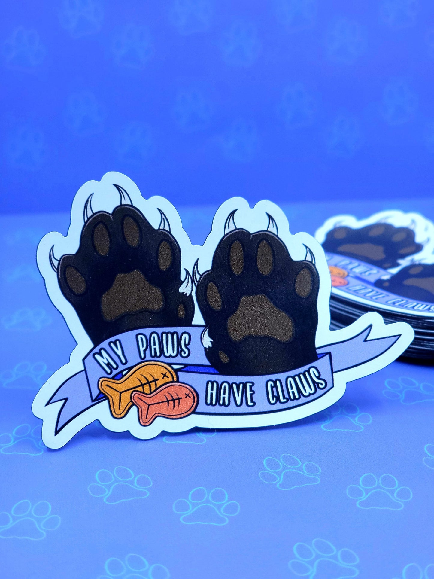 Cat-Cute My Paws Have Claws Flexible Magnet |Cat Fridge Magnet| 3"x2"