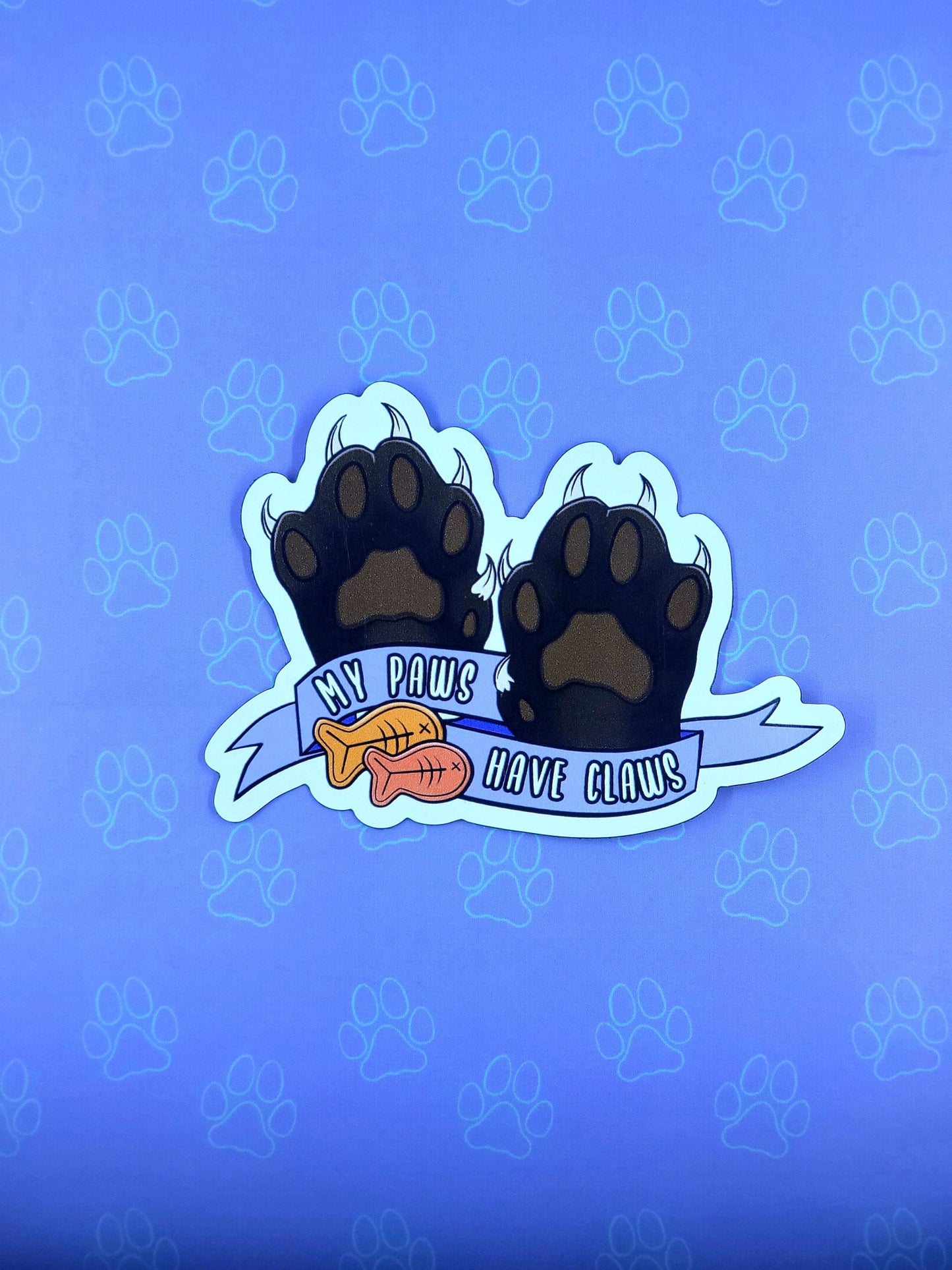 Cat-Cute My Paws Have Claws Flexible Magnet |Cat Fridge Magnet| 3"x2"